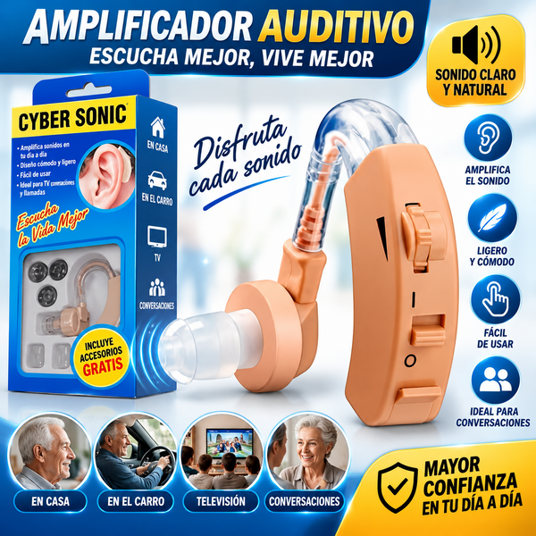 🎧 Amplificador Auditivo Recargable – Cyber Sonic