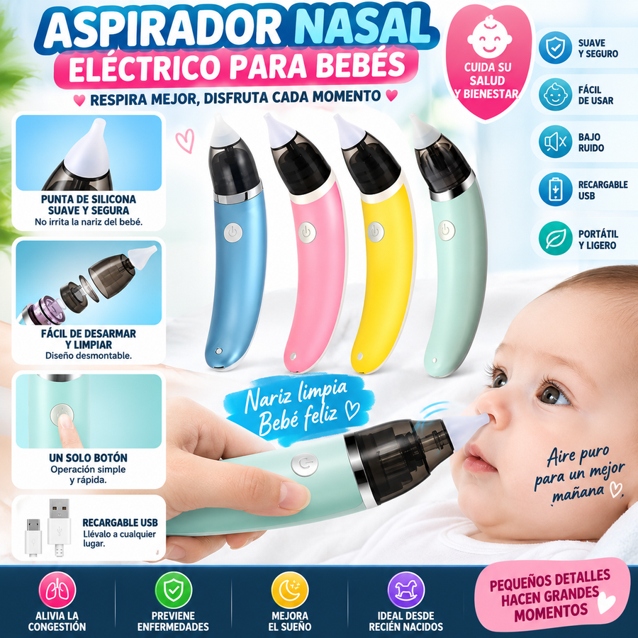 👶 Aspirador Nasal Eléctrico para Bebé