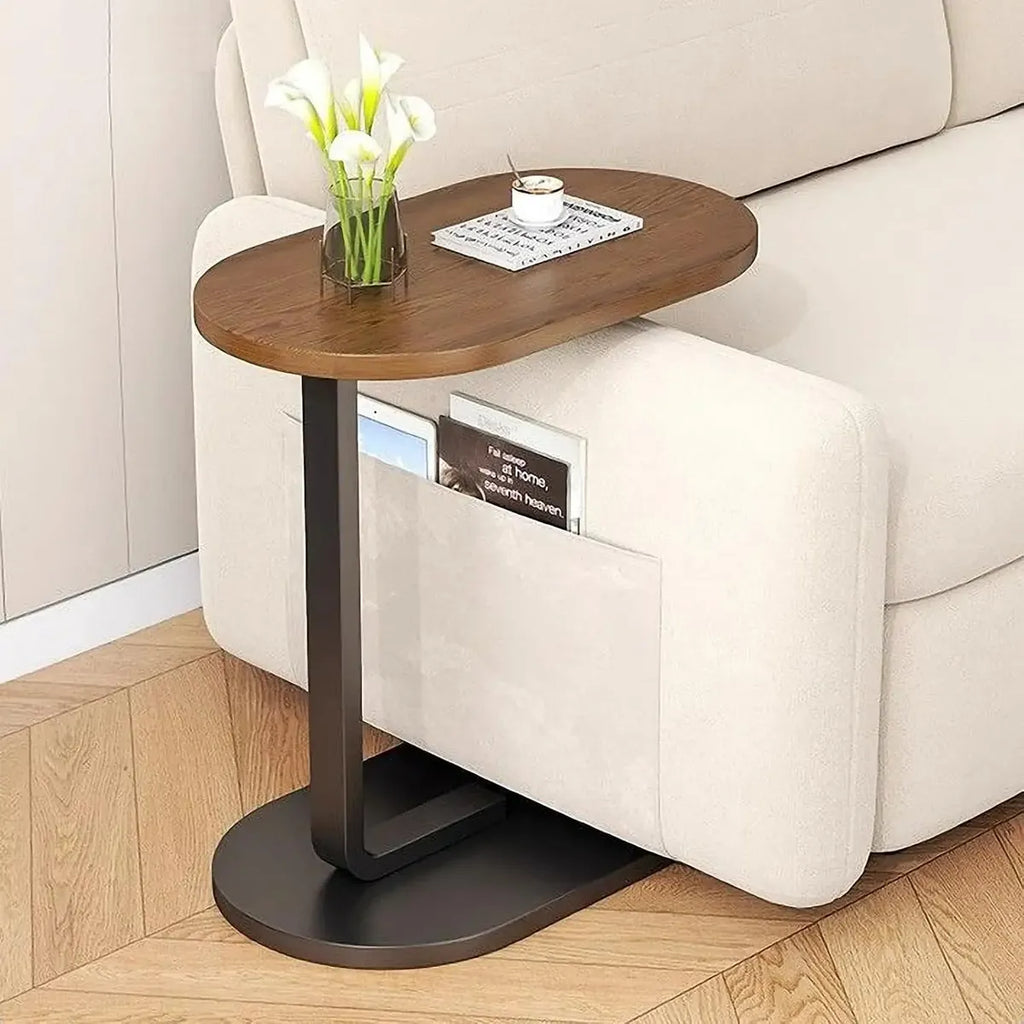 🏡 Mesa Auxiliar Tipo C para Sofá y Cama