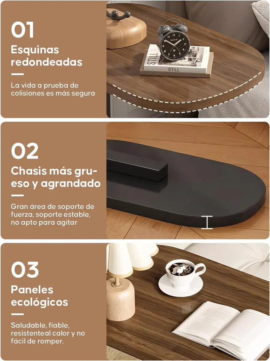 🏡 Mesa Auxiliar Tipo C para Sofá y Cama