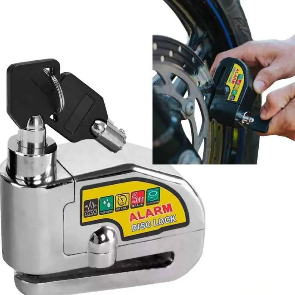🔐 CANDADO DE DISCO PARA MOTO CON ALARMA