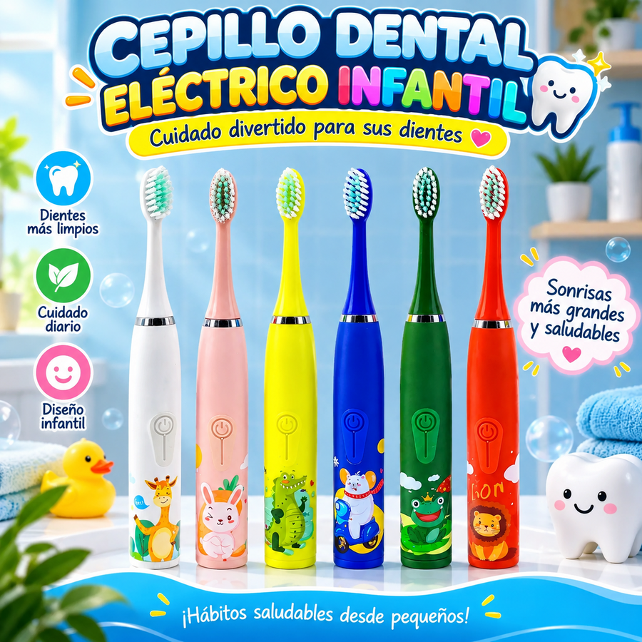 🦷 CEPILLO DENTAL ELÉCTRICO INFANTIL