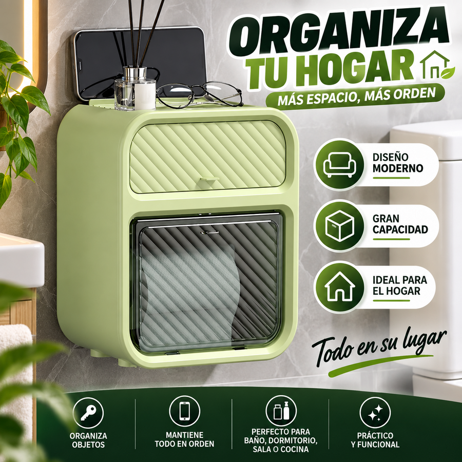 Organizador Multiuso de 2 Compartimentos para Hogar