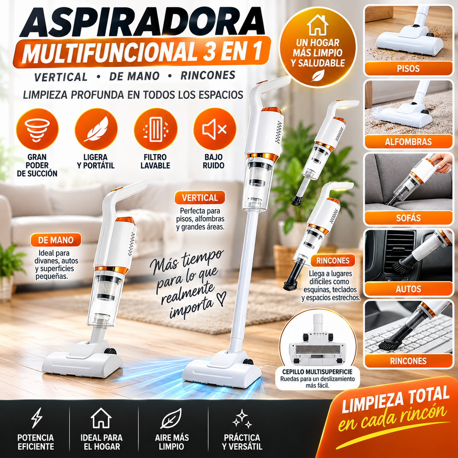 🧹 Aspiradora Multifuncional 3 en 1