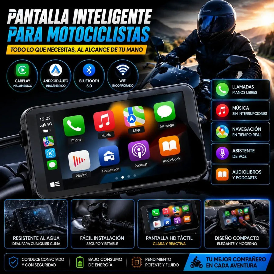 🏍️ PANTALLA INTELIGENTE PARA MOTOCICLETA